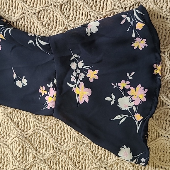 Altar'd State Black Floral Boho Tunic Blouse - Size Sm - Picture 5 of 8